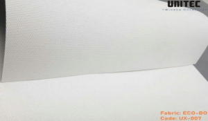 China Eco-friendly Blackout White Roller Blinds Fabric UX 007 factory and  manufacturers | UNITEC