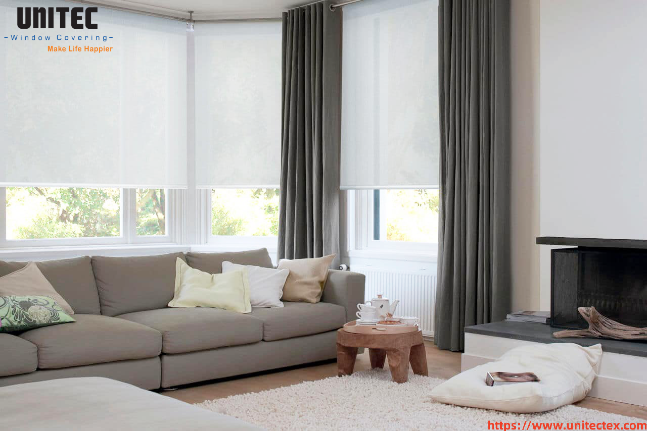 rolling sun resistant window blinds or blinds
